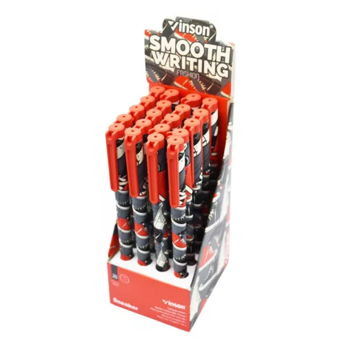Golyóstoll kupakos, 0,7mm Vinson Sneaker A188 vegyes test displ 20 db/display – Tonerklinika Debrecen
