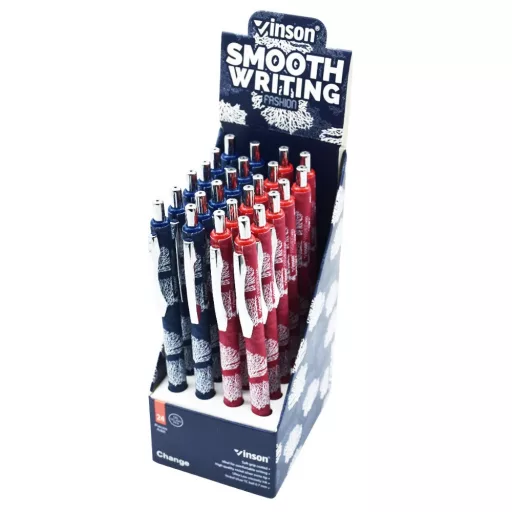 Golyóstoll nyomógombos 0,7mm Vinson Change K60 vegyes test displ 24 db/display – Tonerklinika Debrecen