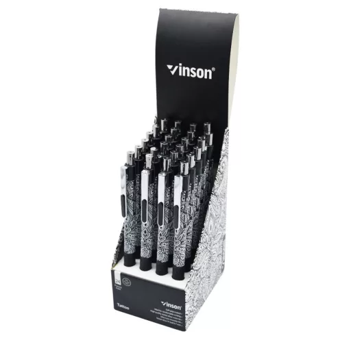 Golyóstoll nyomógombos 0,7mm Vinson Tattoo 103 vegyes test displ 24 db/display – Tonerklinika Debrecen