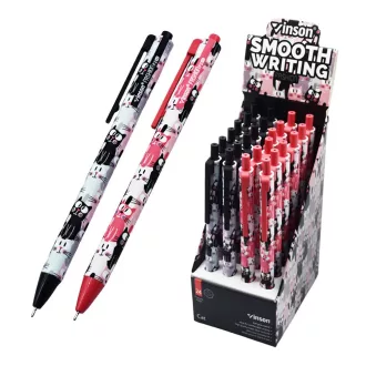 Golyóstoll nyomógombos 0,7mm Vinson Cat F2 vegyes test displ 24 db/display – Tonerklinika Debrecen