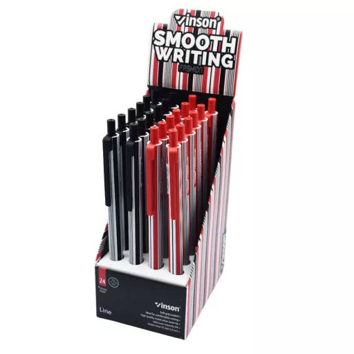 Golyóstoll nyomógombos 0,7mm Vinson Line F4 vegyes test displ 24 db/display – Tonerklinika Debrecen