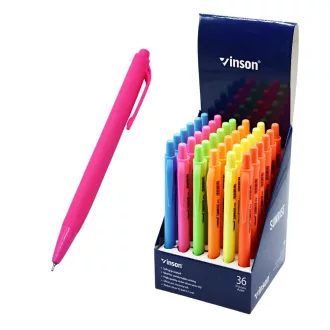 Golyóstoll nyomógombos 0,7mm Vinson Sunrise P12C vegyes test – Tonerklinika Debrecen