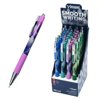 Golyóstoll nyomógombos 0,7mm Vinson Wood 108 vegyes test displ 24 db/display – Tonerklinika Debrecen