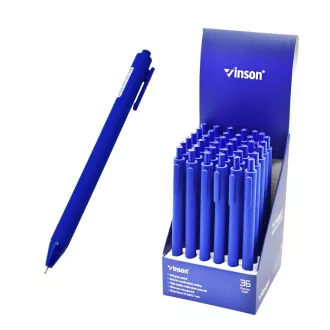 Golyóstoll nyomógombos 0,7mm Vinson Connect S1 kék test – Tonerklinika Debrecen