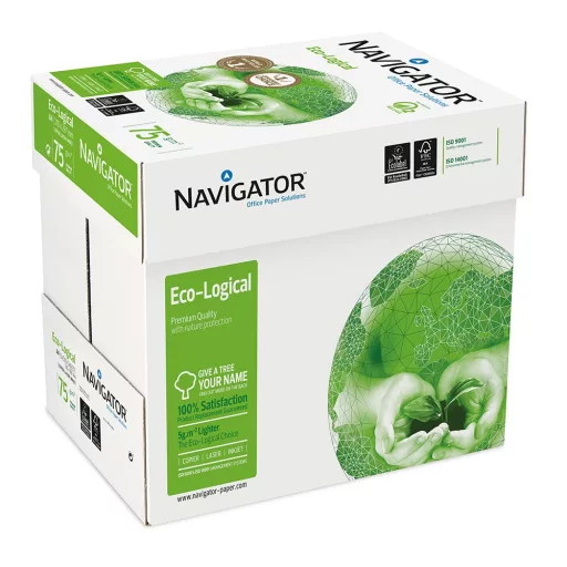 Másolópapír A4, 75g, Navigator Eco-Logical, CIE 169 fehérség, prémium minőség, 500ív/csomag – Tonerklinika Debrecen