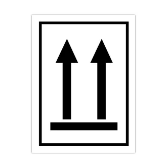 Információs címke, papír Csomag helyzete fölfelé 7,5cmx10cm 300db/tekercs – Tonerklinika Debrecen