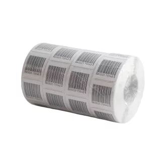 Etikett címke áruvédelmi (RF címke) álvonalkóddal 40x40mm, tekercses 1000 címke/tekercs – Tonerklinika Debrecen