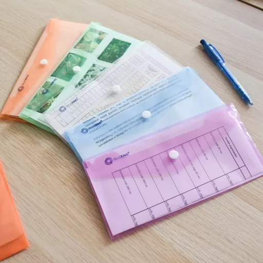 Irattartó tasak DL 'csekk' patentos PP Bluering® transzparens – Tonerklinika Debrecen