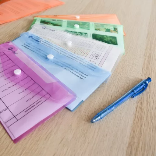 Irattartó tasak DL 'csekk' patentos PP Bluering® transzparens zöld – Tonerklinika Debrecen