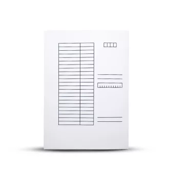   Iratgyűjtő, pólyás dosszié A4, 230g. karton táblázatos noname fehér