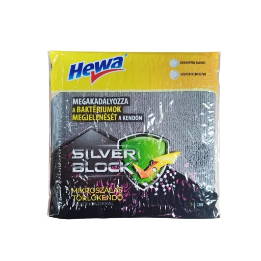 Törlőkendő mikroszálas 32 x 32 cm 300 g/m2 Hewa szürke