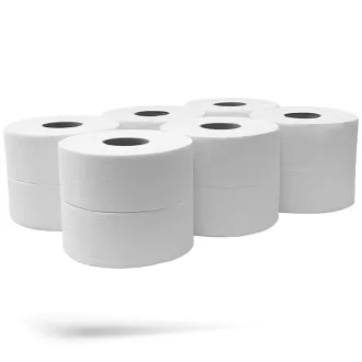   Toalettpapír 2 rétegű közületi átmérő: 19 cm 100 % cellulóz 100 m/tekercs 12 tekercs/csomag Bluering® hófehér