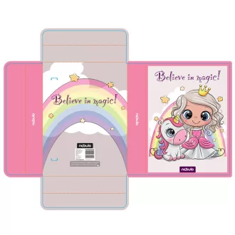 Füzetbox A5, hullámkarton, Királylány/Unikornis, Nebulo – Tonerklinika Debrecen