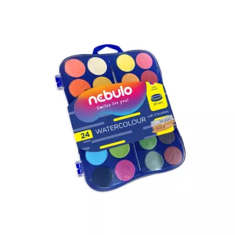 Vízfesték készlet, 24 db-os, 30mm festékgombokkal Nebulo – Tonerklinika Debrecen