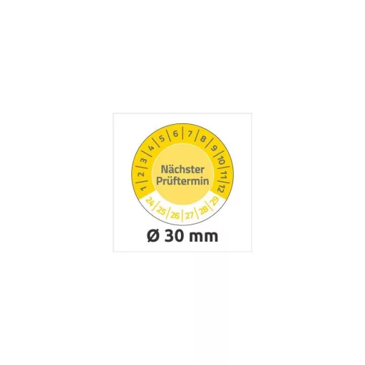 Etikett címke, o30mm, eltávolíthatatlan 8 címke/ív, 10 ív/doboz, Avery sárga