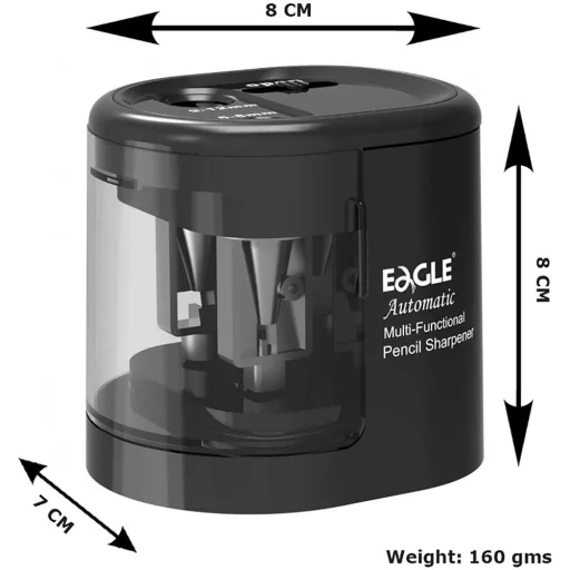 Hegyező asztali 2 lyukú elektromos elemes és hállózati adapterrel működtethető EG5161 Eagle fekete – Tonerklinika Debrecen