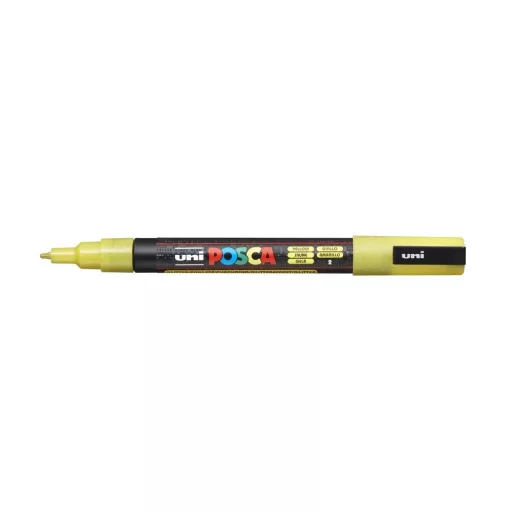 Dekormarker 0,9-1,3mm, Uni-Posca PC-3ML csillámló sárga – Tonerklinika Debrecen