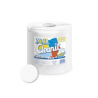   Háztartási papírtörlő kéztörlő 2 rétegű 500 lapos hófehér egyesével csomagolt Cleanit XXL 500 Lucart_852348IU