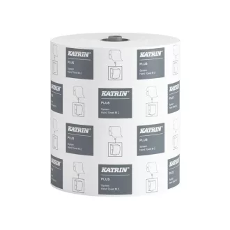   Kéztörlő 2 rétegű tekercses átmérő: 19 cm perforáció 6 tekercs/karton System Katrin_97449 fehér