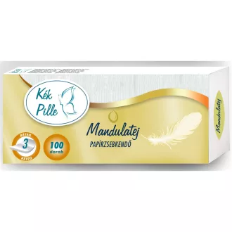   Papírzsebkendő 3 rétegű 100 db/csomag Kék Pille mandulatej