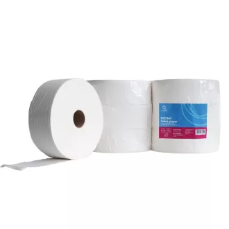   Toalettpapír 2 rétegű közületi átmérő: 27 cm 100% cellulóz 360 m/tek 6 tekercs/csomag erősített duda Bluering® hófehér