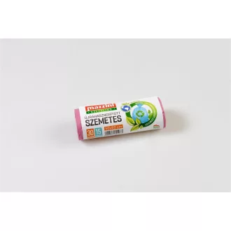   Szemeteszsák újrahasznosított 30 liter 50 x 60 cm 15 db/tekercs Mazzini_mályva