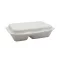 Papírdoboz ételes 2 részes HP3, 23 x 15 x 8 cm komposztálható cukornád 125 db/csomag, natúr