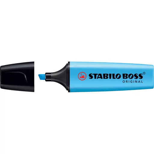 Szövegkiemelő 2-5mm, vágott hegyű, STABILO Boss original kék – Tonerklinika Debrecen