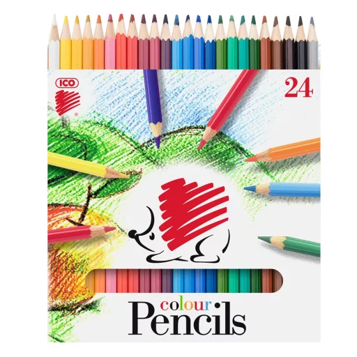 Színes ceruza készlet, hatszögletű Süni Ico 24 klf. szín – Tonerklinika Debrecen