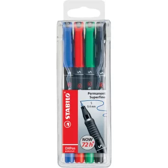 Alkoholos marker készlet 0,4mm, STABILO OHPen S, 4 klf. szín – Tonerklinika Debrecen