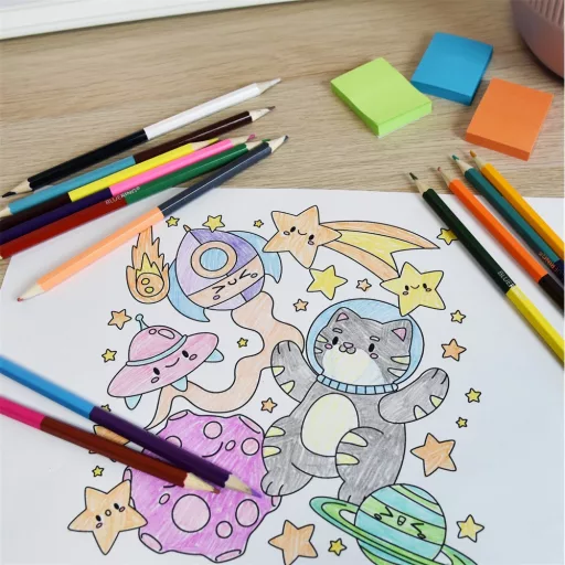 Színes ceruza készlet, kétvégű duocolor 12/24 szín Bluering® 24 klf. szín, Bálnás – Tonerklinika Debrecen