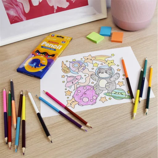 Színes ceruza készlet, kétvégű duocolor 12/24 szín Bluering® 24 klf. szín, Bálnás – Tonerklinika Debrecen