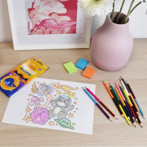 Színes ceruza készlet, kétvégű duocolor 12/24 szín Bluering® 24 klf. szín, Bálnás – Tonerklinika Debrecen