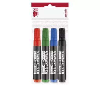 Alkoholos marker készlet, 1-4mm, vágott hegyű, Ico 12XXL, 4 klf.szín – Tonerklinika Debrecen