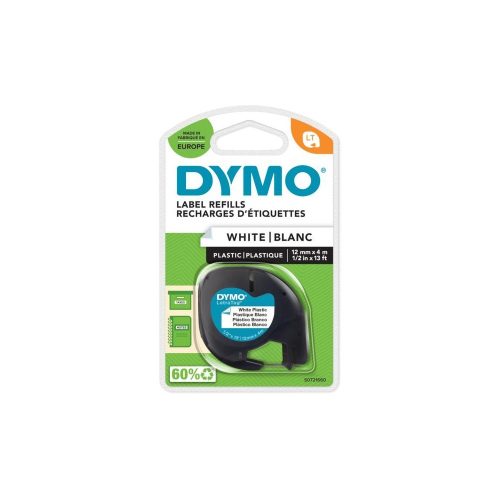 Feliratozógép szalag Dymo Letratag S0721660/59422 12mmx4m ORIGINAL fehér