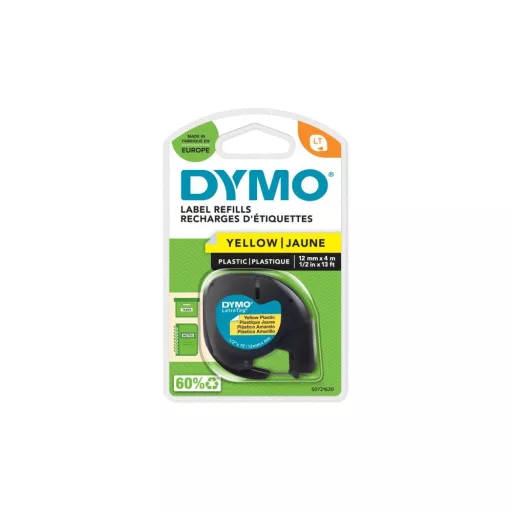 Feliratozógép szalag Dymo Letratag S0721620/59423 12mmx4m, ORIGINAL sárga – Tonerklinika Debrecen