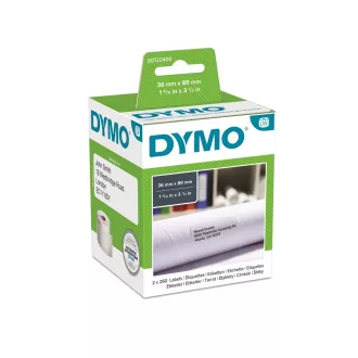 Etikett Dymo LW nyomtatóhoz 36x89mm, 260 db etikett/doboz, Original, fehér – Tonerklinika Debrecen