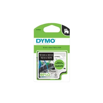 Feliratozógép szalag Dymo D1 flexibilis ID S0718040/16957 12mmx3,5m, fekete/fehér – Tonerklinika Debrecen