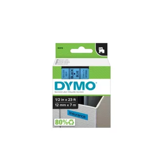 Feliratozógép szalag Dymo D1 S0720560/45016 12mmx7m, ORIGINAL, fekete/kék – Tonerklinika Debrecen