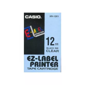 Feliratozógép szalag XR-12X1 12mmx8m Casio víztiszta/fekete – Tonerklinika Debrecen