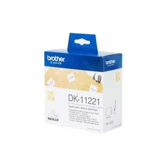 Brother DK11221 etikett 23x23mm 1000 db etikett/doboz fekete/fehér – Tonerklinika Debrecen