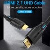 Vention HDMI (8K, szövet, fekete), 1m, kábel