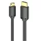 Vention mini HDMI/M -> HDMI/M (4K,HD, fekete), 1,5m, kábel