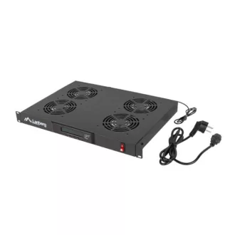   Lanberg AK-1503-B 19 1U 4x ventilátor + termosztát ventilátor egység LCD kijelzővel