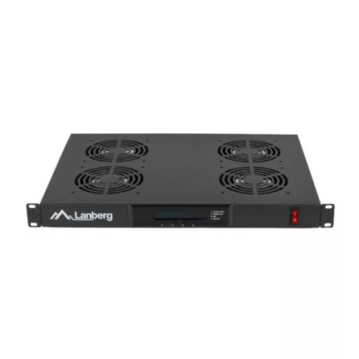 Lanberg AK-1503-B 19 1U 4x ventilátor + termosztát ventilátor egység LCD kijelzővel