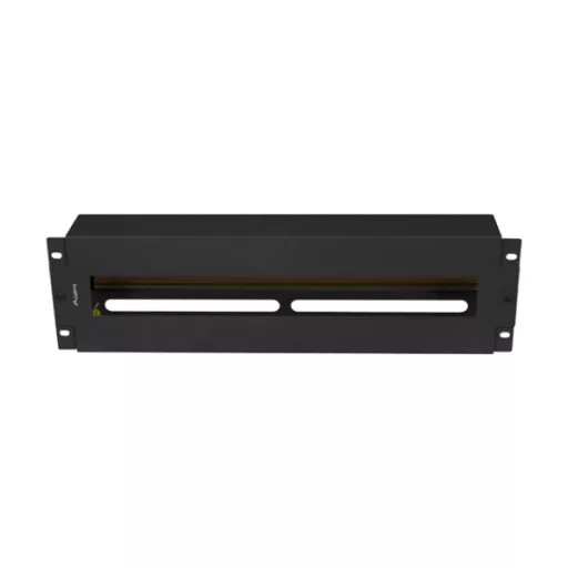 Lanberg AK-VDP103-B 19 3U DIN sínes fedeles fekete kismegszakító tartó panel