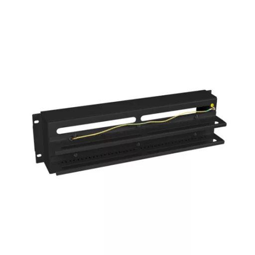 Lanberg AK-VDP103-B 19 3U DIN sínes fedeles fekete kismegszakító tartó panel