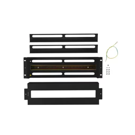 Lanberg AK-VDP103-B 19 3U DIN sínes fedeles fekete kismegszakító tartó panel