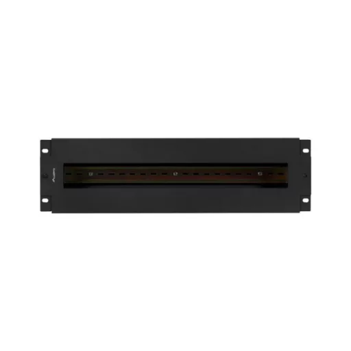 Lanberg AK-VDP103-B 19 3U DIN sínes fedeles fekete kismegszakító tartó panel