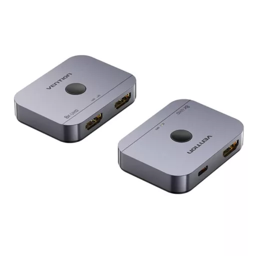 Vention HDMI (8K, 2-Portos kétirányú, szürke) , switcher